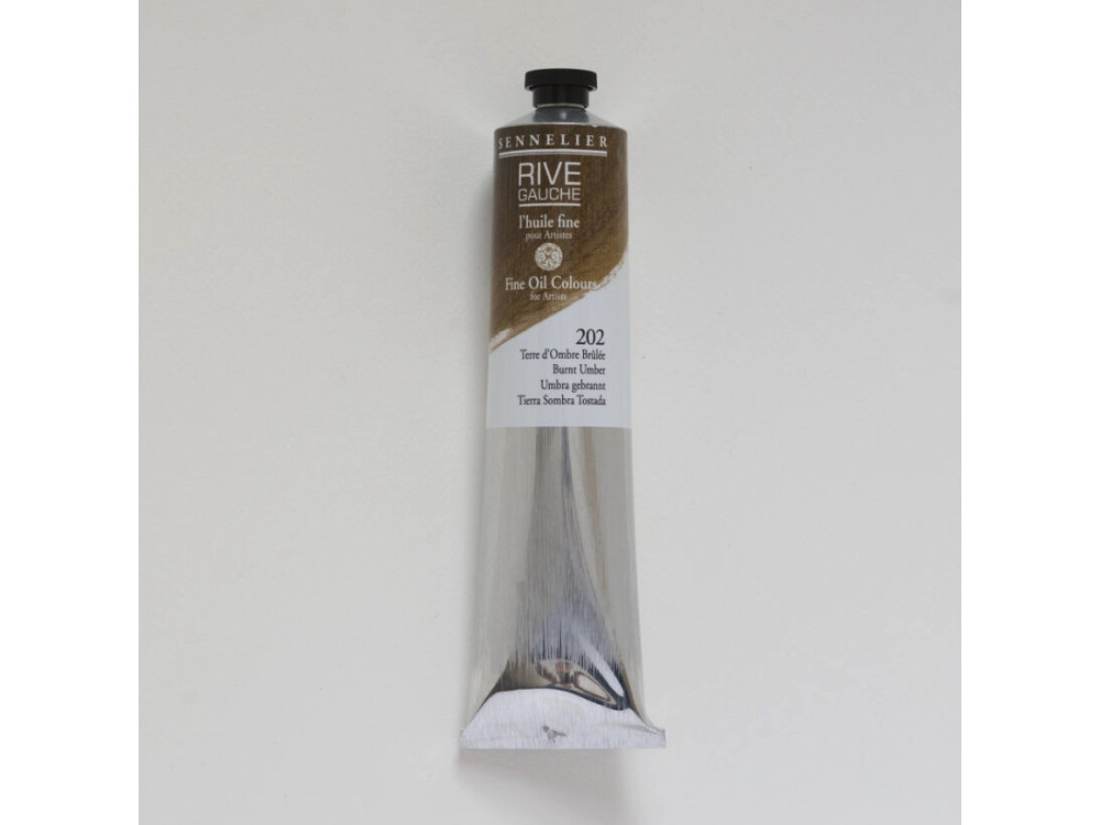 Farba olejna Rive Gauche - Sennelier - 202, Burnt Umber, 200 ml