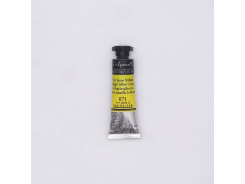 l’Aquarelle watercolor paint - Sennelier - 871, Bright Yellow Green, 10 ml
