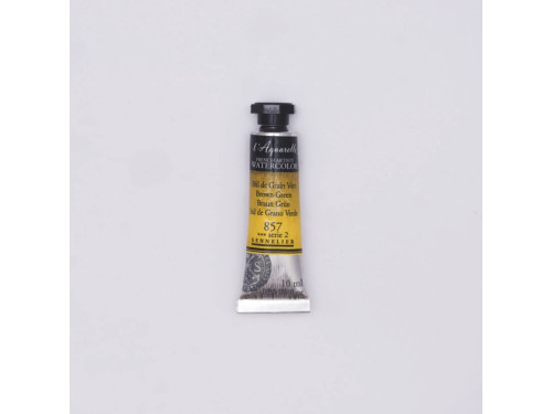 l’Aquarelle watercolor paint - Sennelier - 857, Brown Green, 10 ml