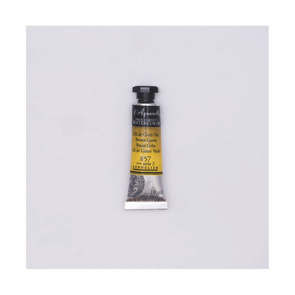 l’Aquarelle watercolor paint - Sennelier - 857, Brown Green, 10 ml