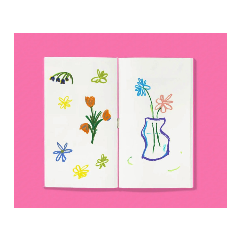 Log notebook refills - mishmash - Watercolour, Pink, 12 x 22 cm, 64 pages