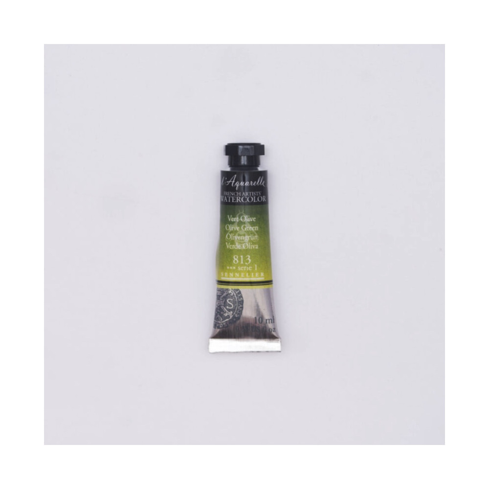 Farba akwarelowa l’Aquarelle - Sennelier - 813, Olive Green, 10 ml