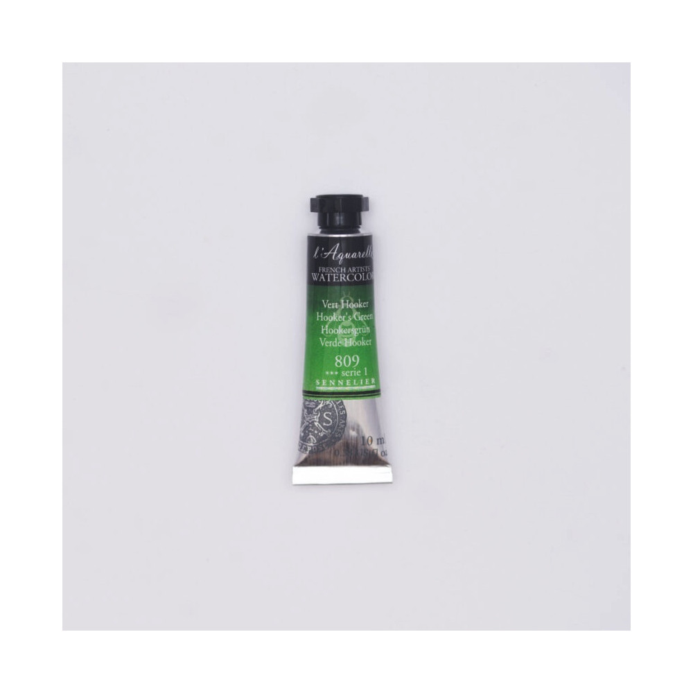 l’Aquarelle watercolor paint - Sennelier - 809, Hooker's Green, 10 ml