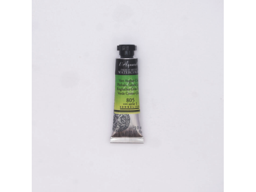l’Aquarelle watercolor paint - Sennelier - 805, Phthalo Green Light, 10 ml