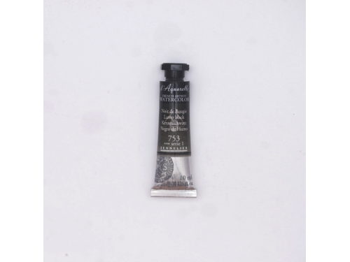 Farba akwarelowa l’Aquarelle - Sennelier - 753, Lamp Black, 10 ml