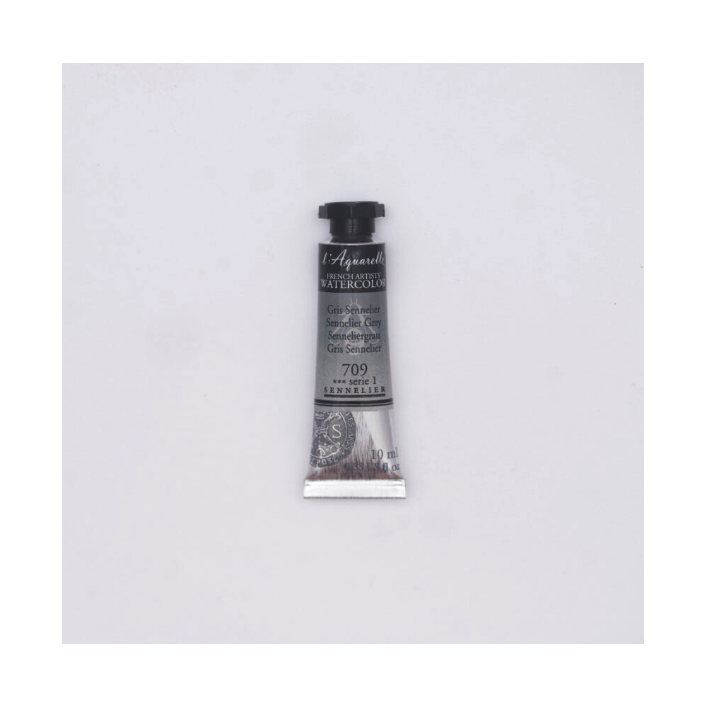 Farba akwarelowa l’Aquarelle - Sennelier - 709, Sennelier Grey, 10 ml