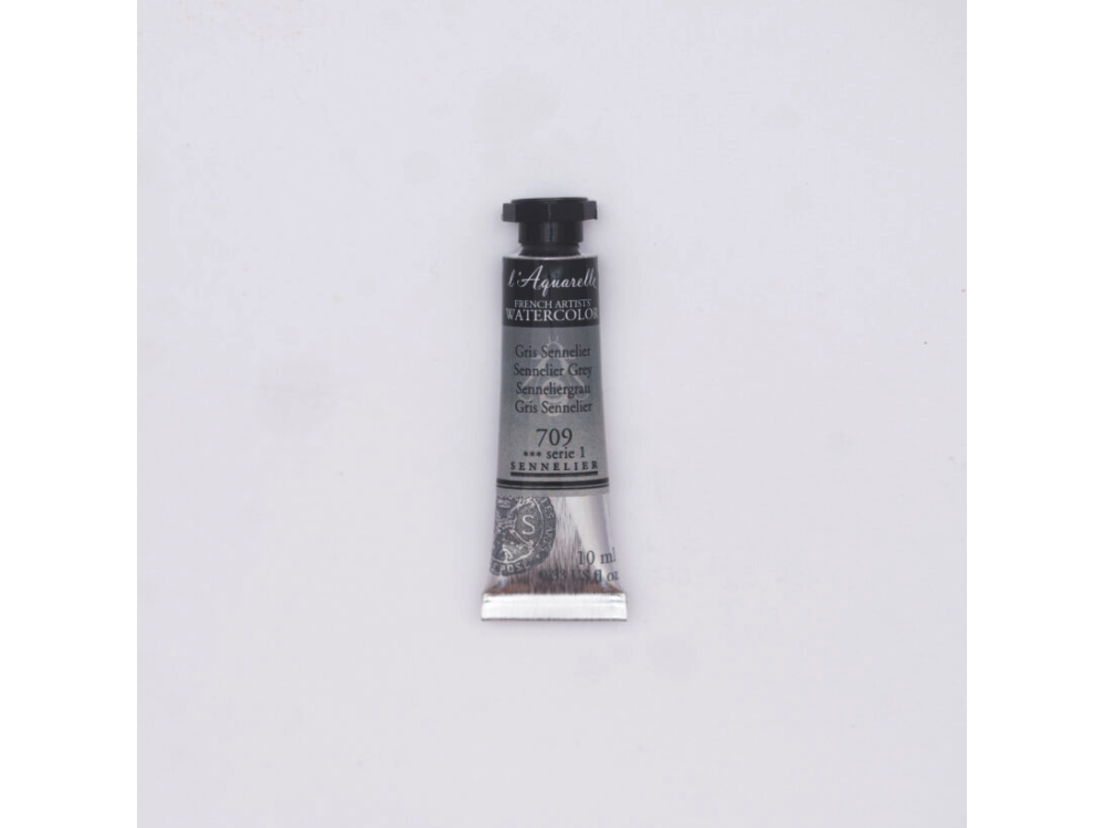 l’Aquarelle watercolor paint - Sennelier - 709, Sennelier Grey, 10 ml