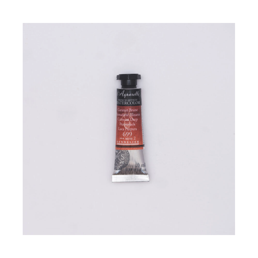 Farba akwarelowa l’Aquarelle - Sennelier - 699, Permanent Alizarin Crimson Deep, 10 ml