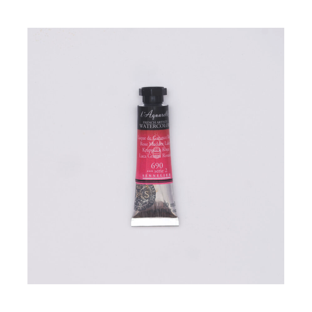 Farba akwarelowa l’Aquarelle - Sennelier - 690, Rose Madder Lake, 10 ml