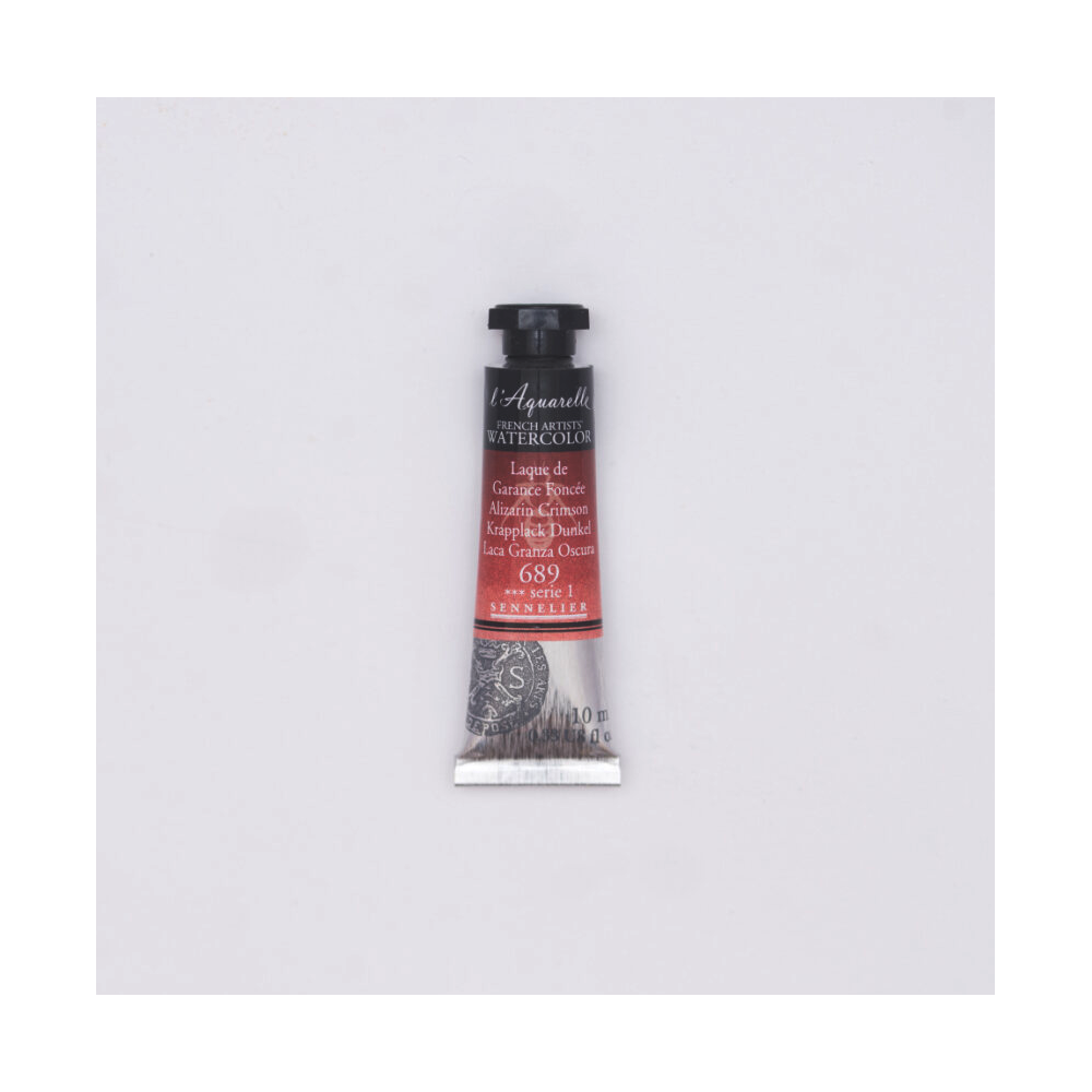 l’Aquarelle watercolor paint - Sennelier - 689, Alizarin Crimson, 10 ml