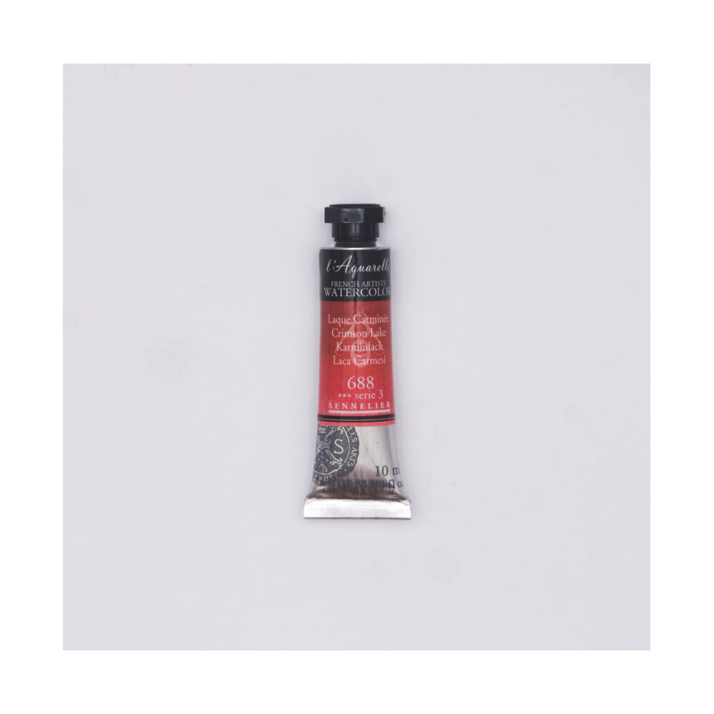 l’Aquarelle watercolor paint - Sennelier - 688, Crimson Lake, 10 ml