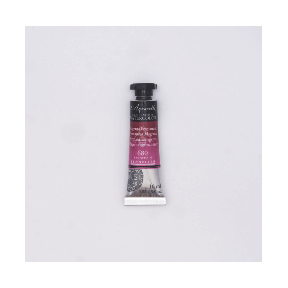 Farba akwarelowa l’Aquarelle - Sennelier - 680, Permanent Magenta, 10 ml