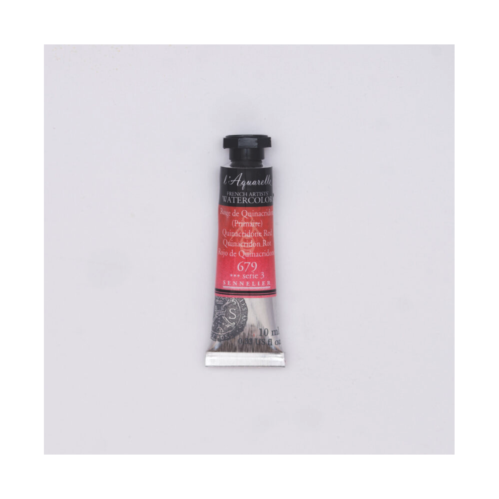 l’Aquarelle watercolor paint - Sennelier - 679, Quinacridone Red, 10 ml