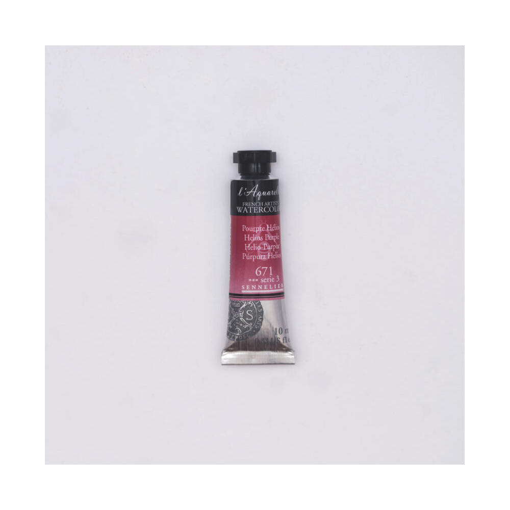 l’Aquarelle watercolor paint - Sennelier - 671, Helios Purple, 10 ml