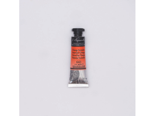 l’Aquarelle watercolor paint - Sennelier - 641, Sennelier Orange, 10 ml