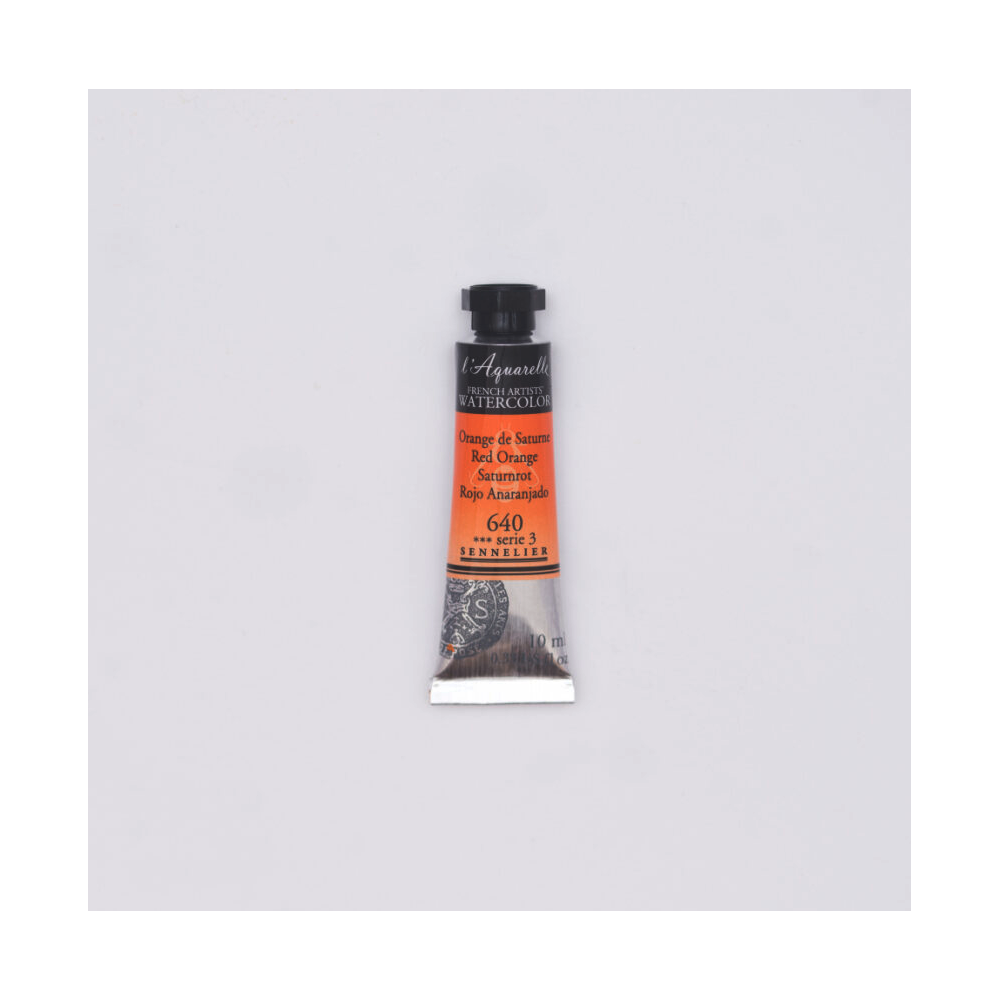 Farba akwarelowa l’Aquarelle - Sennelier - 640, Red Orange, 10 ml