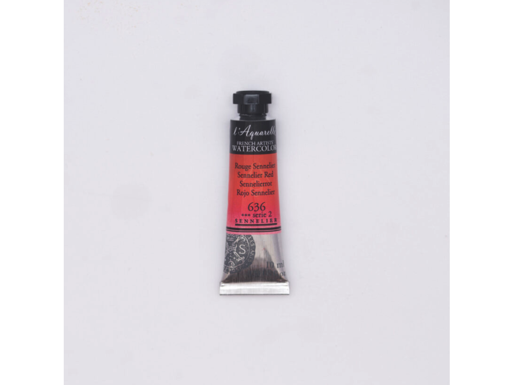 Farba akwarelowa l’Aquarelle - Sennelier - 636, Sennelier Red, 10 ml