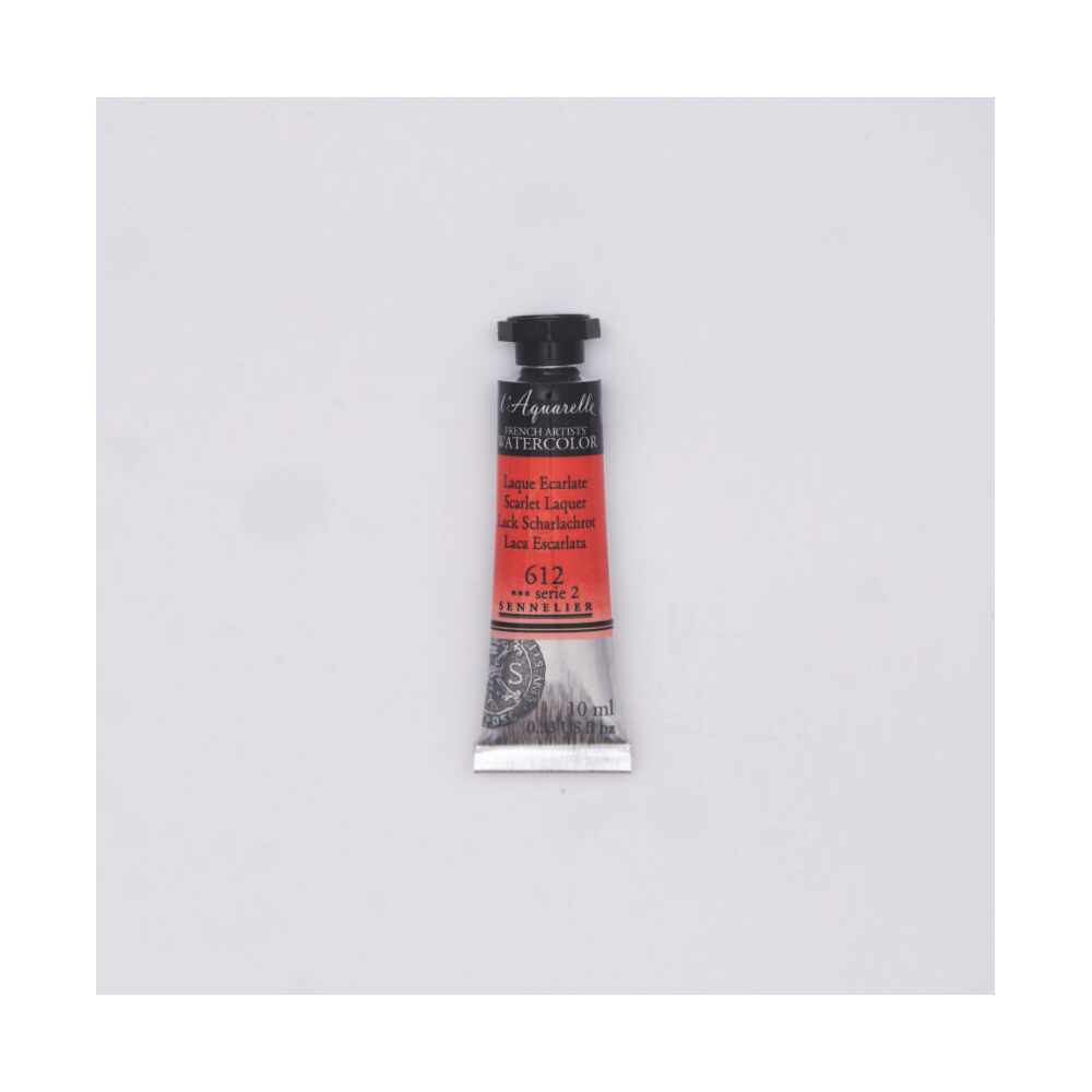 Farba akwarelowa l’Aquarelle - Sennelier - 612, Scarlet Laquer, 10 ml