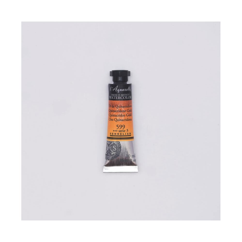 l’Aquarelle watercolor paint - Sennelier - 599, Quinacridone Gold, 10 ml