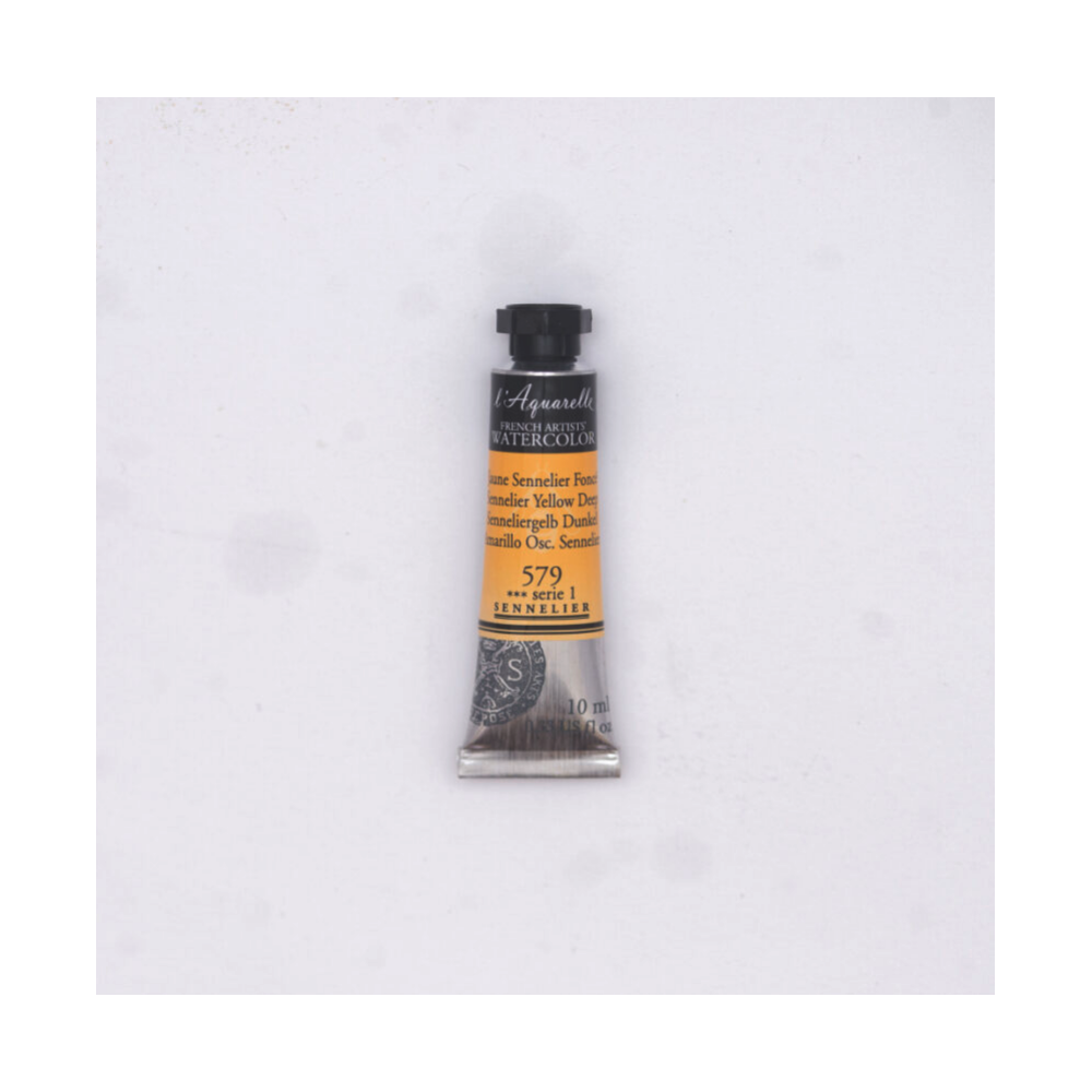 Farba akwarelowa l’Aquarelle - Sennelier - 579, Sennelier Yellow Deep, 10 ml