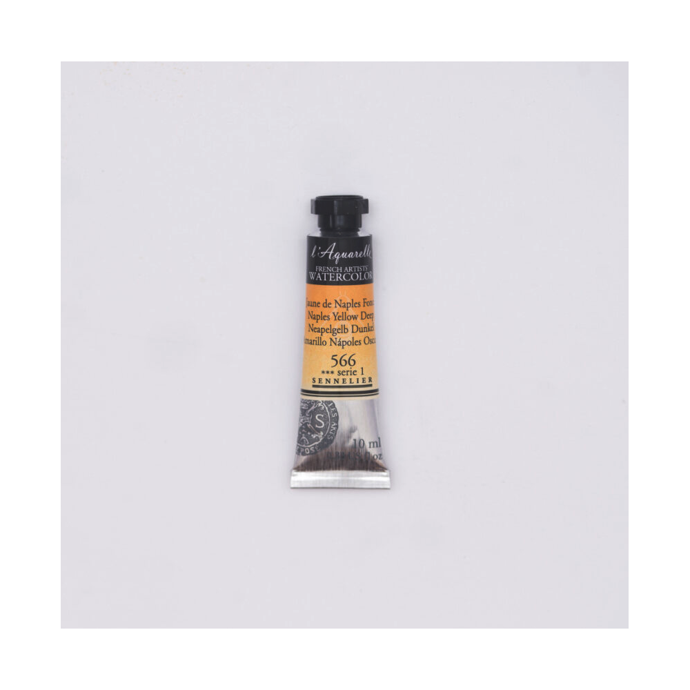Farba akwarelowa l’Aquarelle - Sennelier - 566, Naples Yellow Deep, 10 ml