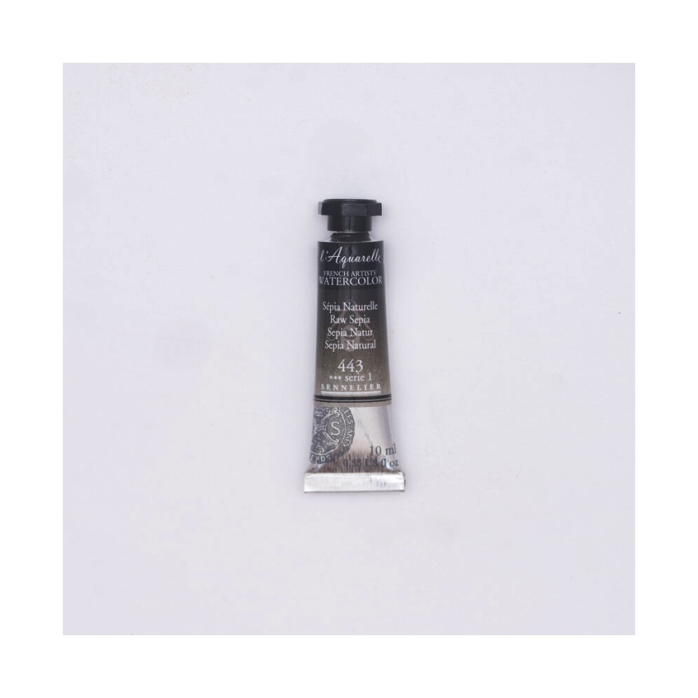 l’Aquarelle watercolor paint - Sennelier - 443, Raw Sepia, 10 ml