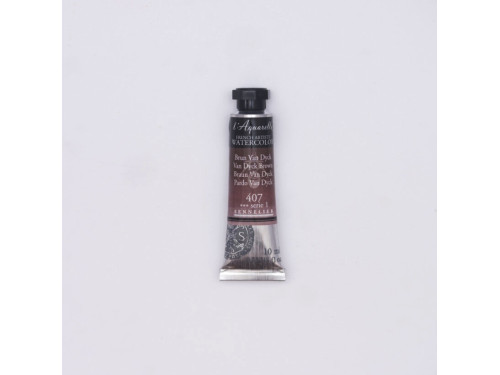 Farba akwarelowa l’Aquarelle - Sennelier - 407, Van Dyck Brown, 10 ml