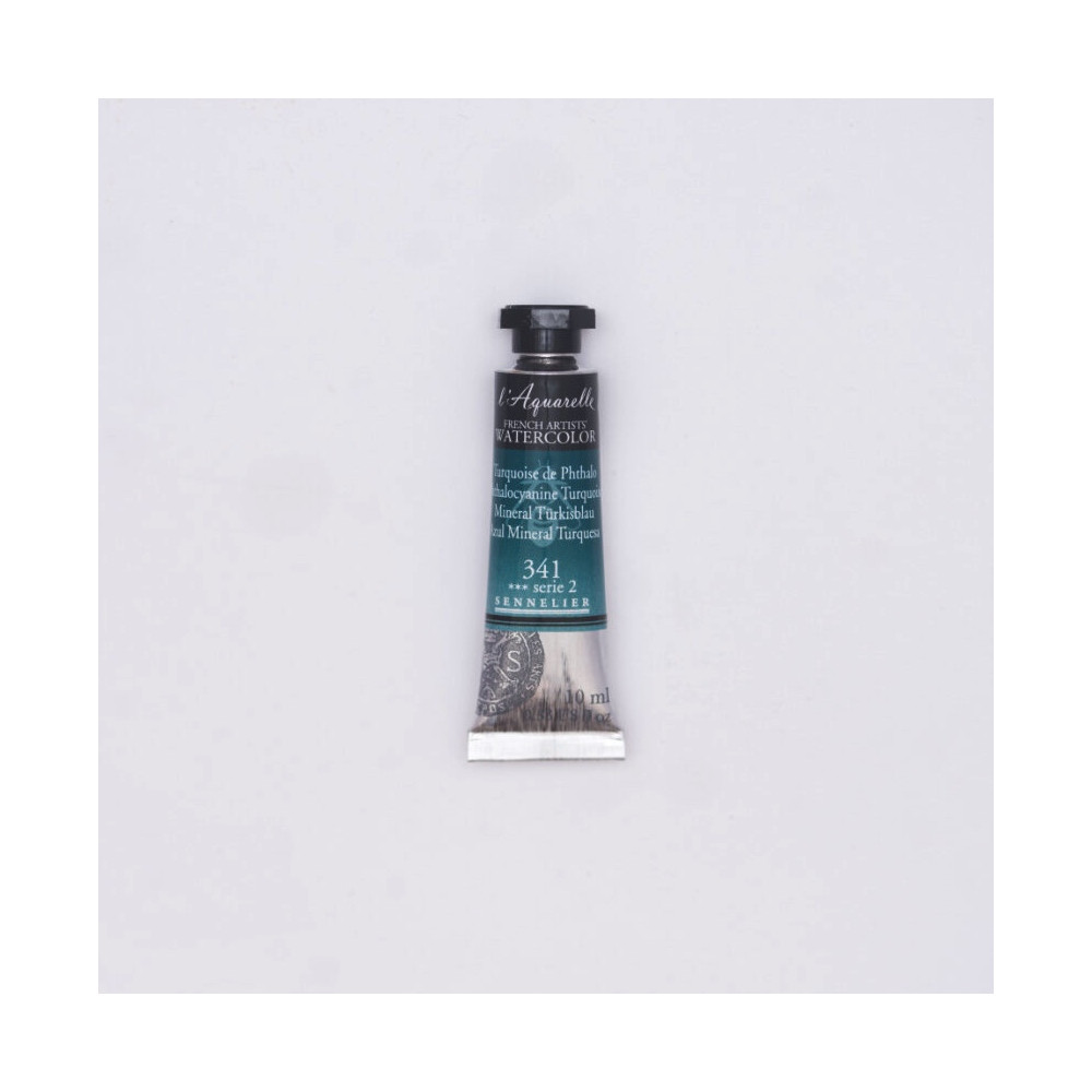 Farba akwarelowa l’Aquarelle - Sennelier - 341, Phthalocyanine Turquoise, 10 ml