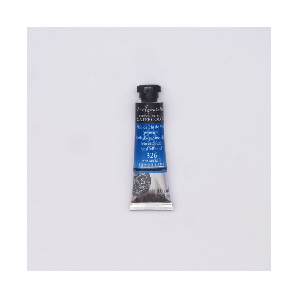 Farba akwarelowa l’Aquarelle - Sennelier - 326, Phthalocyanine Blue, 10 ml