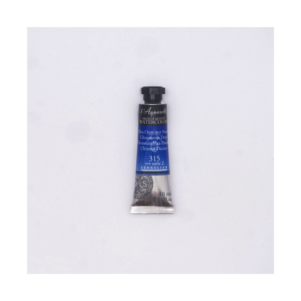 l’Aquarelle watercolor paint - Sennelier - 315, Ultramarine Deep, 10 ml