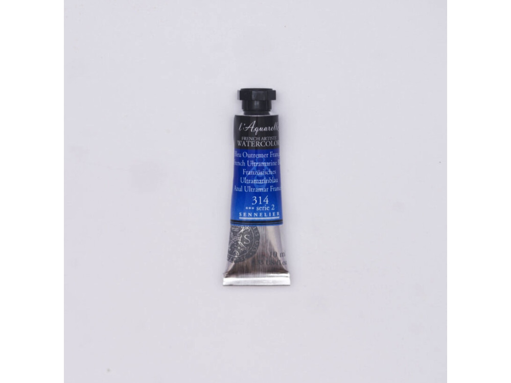 l’Aquarelle watercolor paint - Sennelier - 314, French Ultramarine Blue, 10 ml
