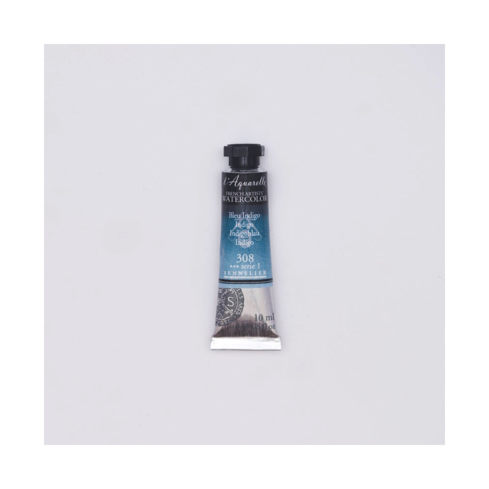 l’Aquarelle watercolor paint - Sennelier - 308, Indigo, 10 ml