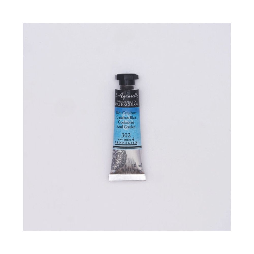 l’Aquarelle watercolor paint - Sennelier - 302, Cerulean Blue, 10 ml