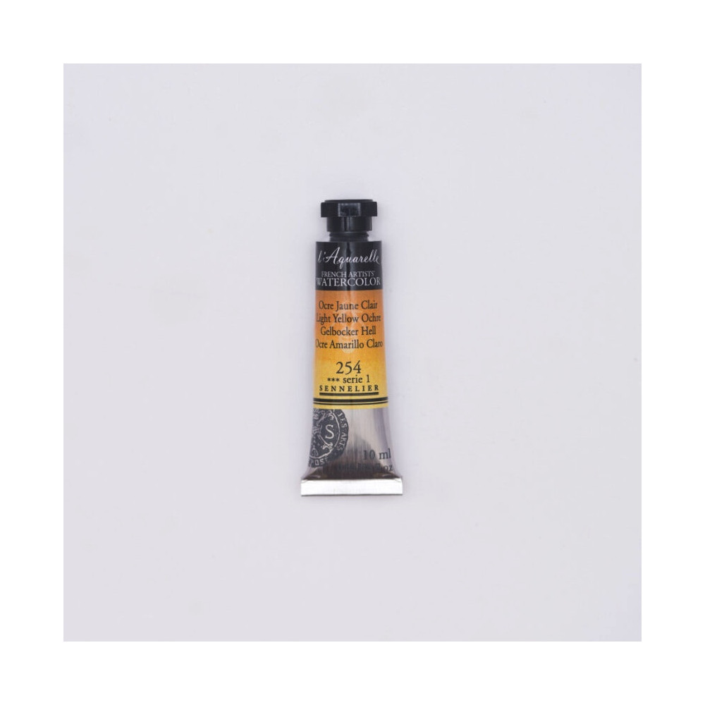 Farba akwarelowa l’Aquarelle - Sennelier - 254, Light Yellow Ochre, 10 ml