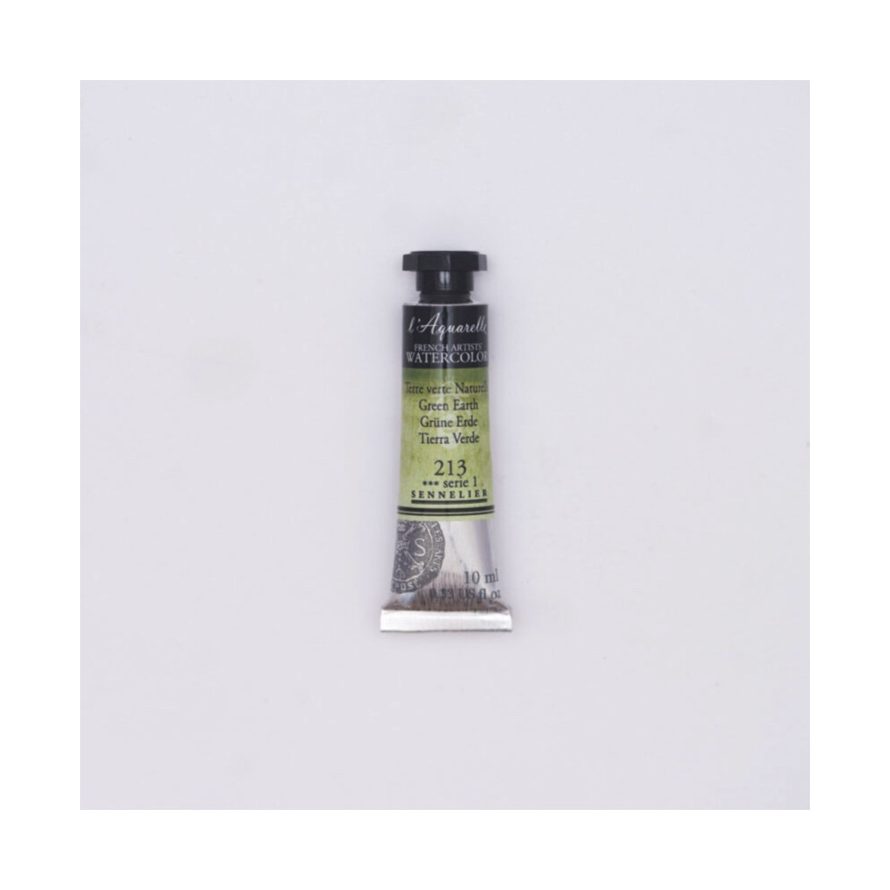 l’Aquarelle watercolor paint - Sennelier - 213, Green Earth, 10 ml