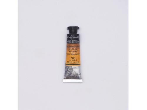 l’Aquarelle watercolor paint - Sennelier - 208, Raw Sienna, 10 ml