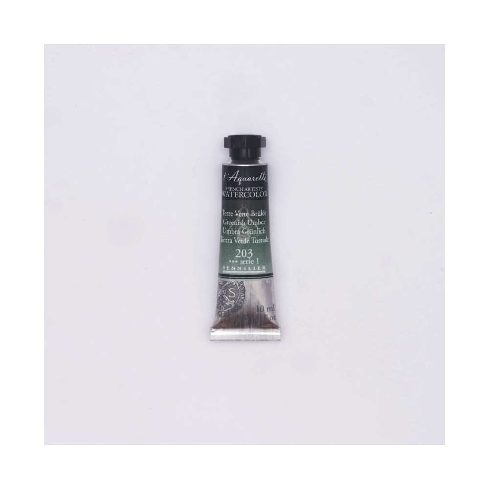 l’Aquarelle watercolor paint - Sennelier - 203, Greenish Umber, 10 ml