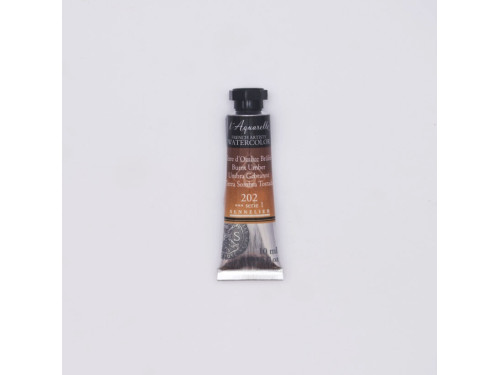 l’Aquarelle watercolor paint - Sennelier - 202, Burnt Umber, 10 ml