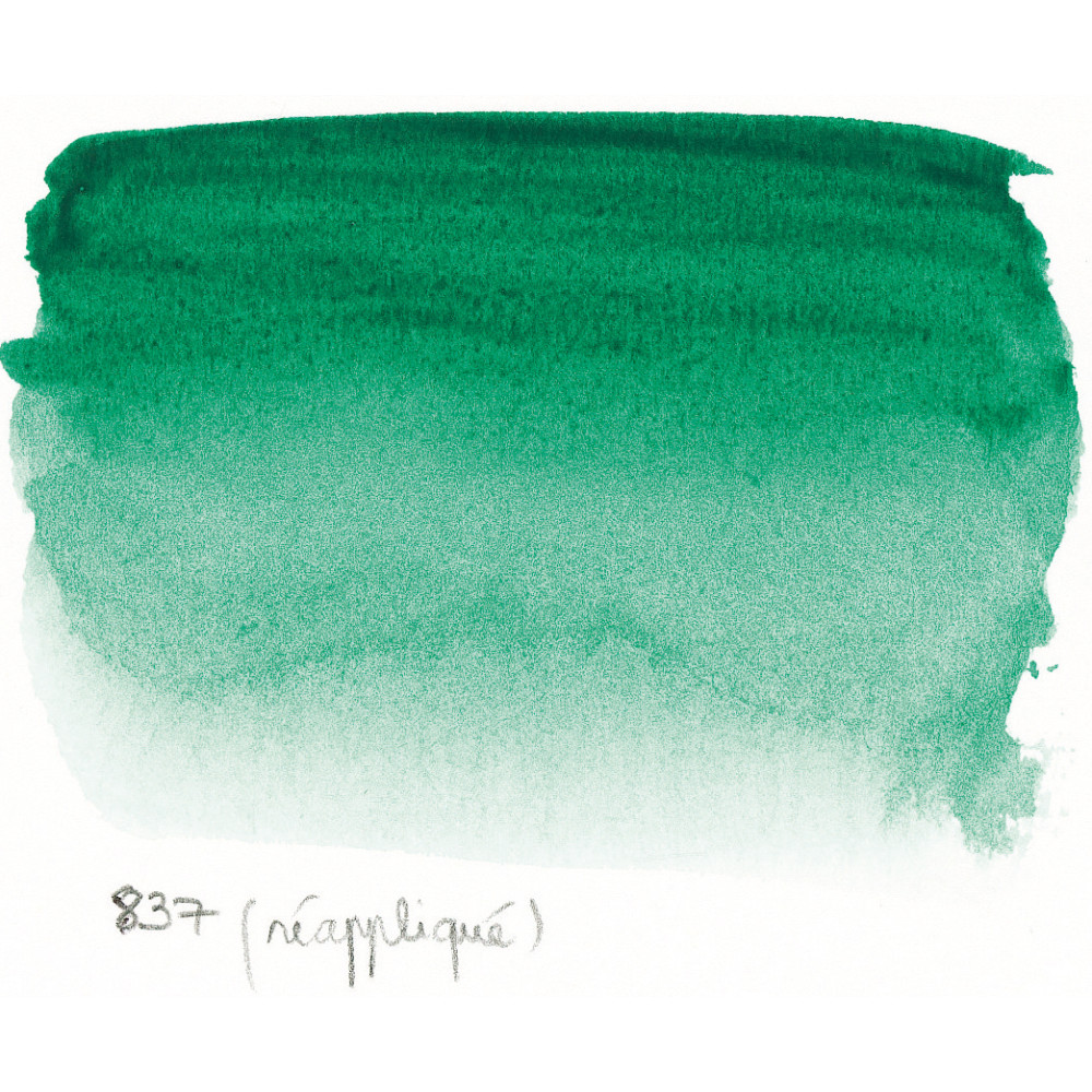 Farba akwarelowa w półkostce l’Aquarelle - Sennelier - 837, Viridian Green