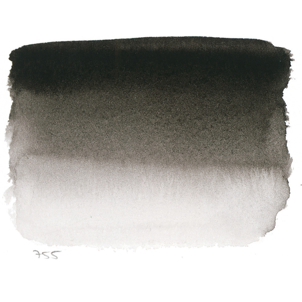 Farba akwarelowa w półkostce l’Aquarelle - Sennelier - 755, Ivory Black