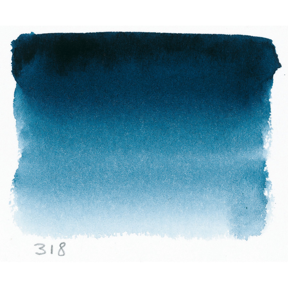 l’Aquarelle watercolor paint half pan - Sennelier - 318, Prussian Blue