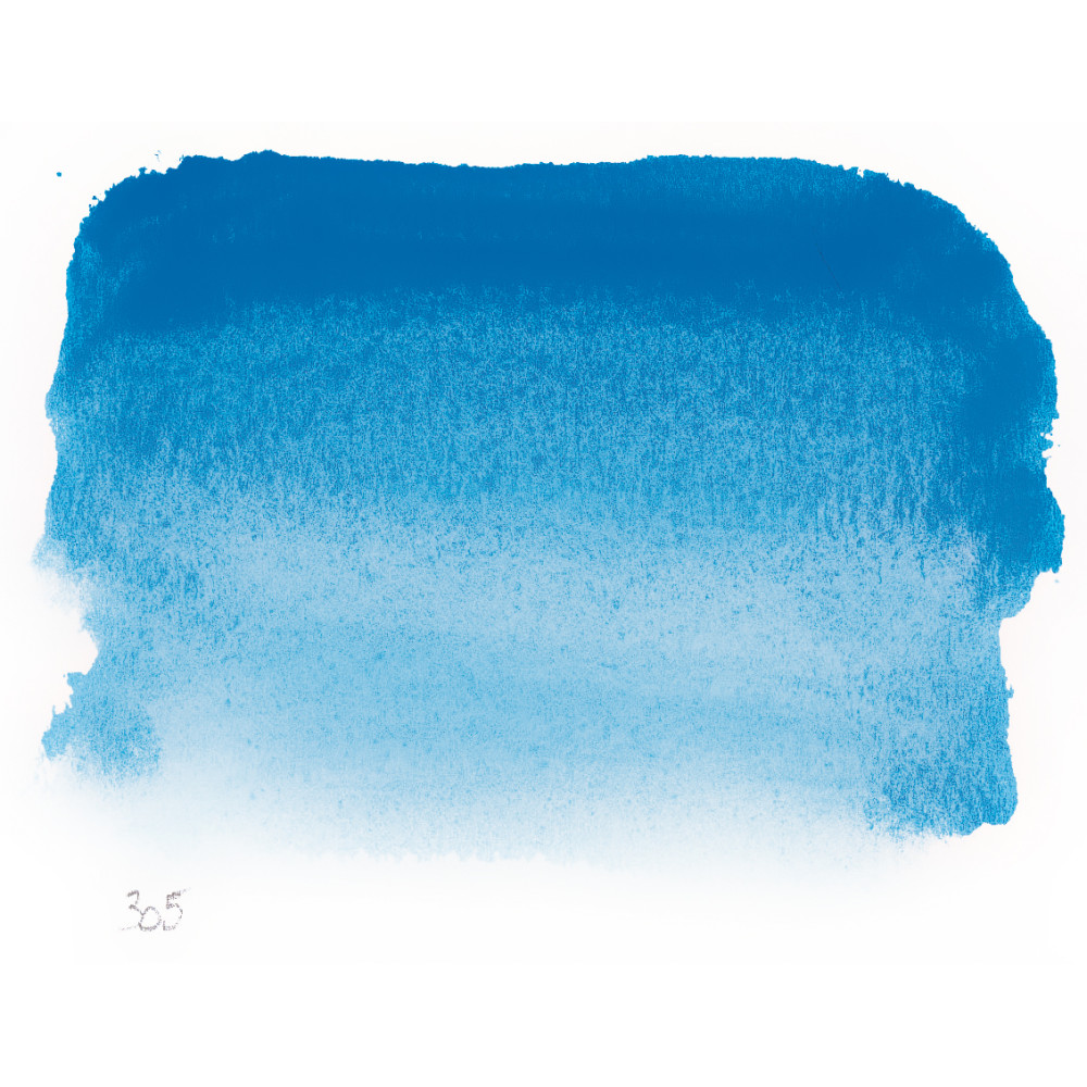 l’Aquarelle watercolor paint half pan - Sennelier - 305, Cerulean Blue Red Shade