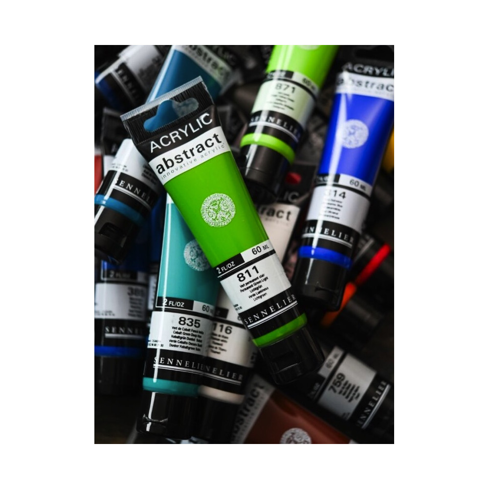Abstract acrylic paint - Sennelier - 895, Fluorescent Green, 60 ml