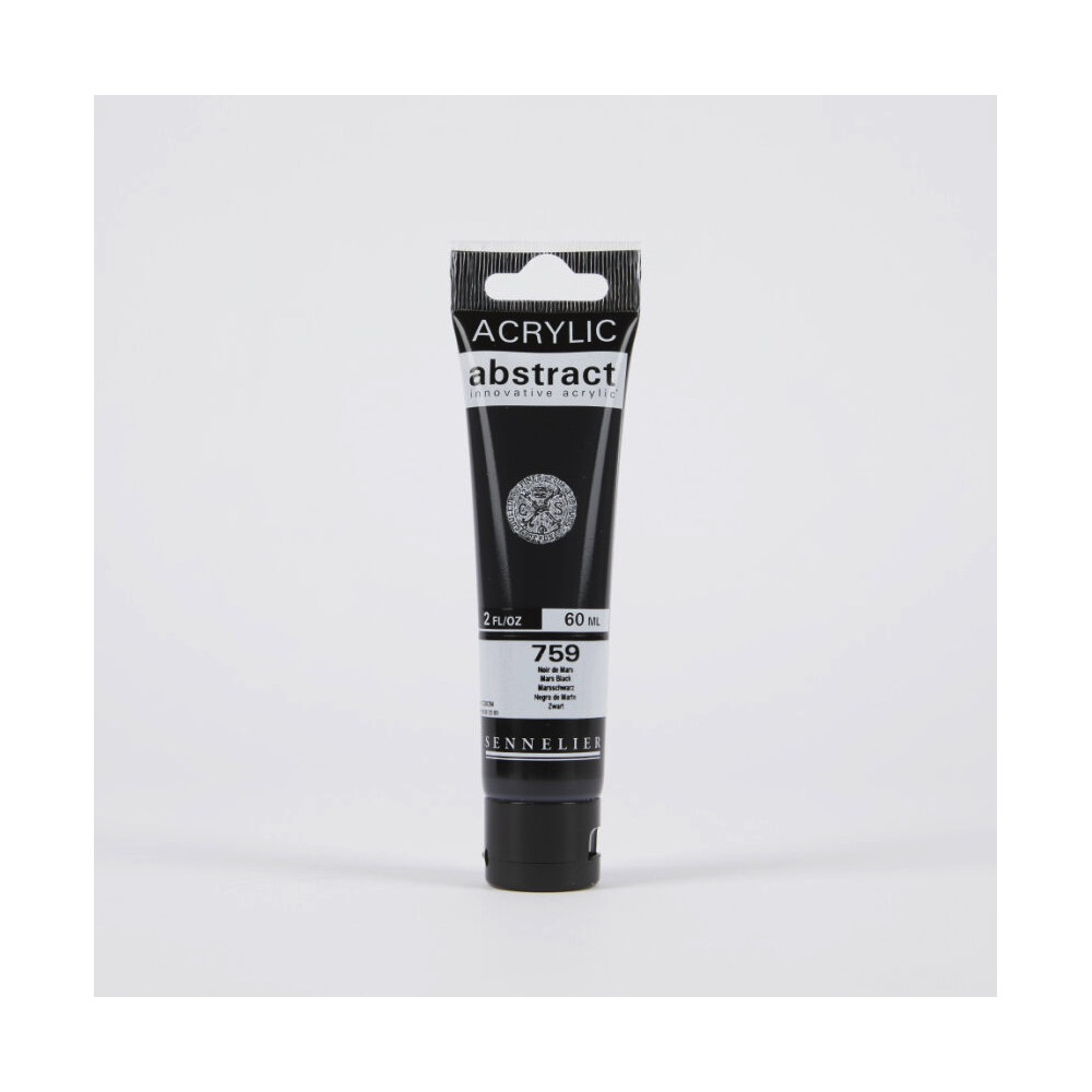 Abstract acrylic paint - Sennelier - 759, Mars Black, 60 ml