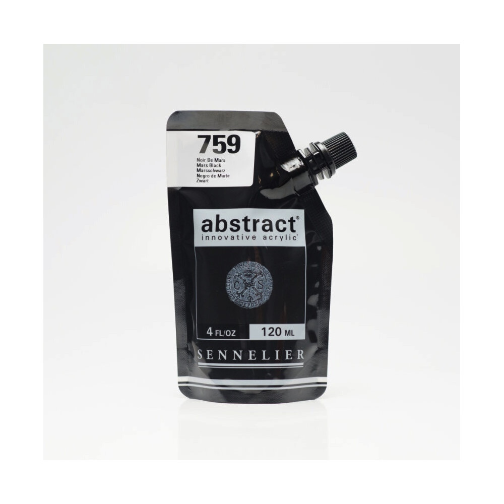 Abstract acrylic paint - Sennelier - 759, Mars Black, 120 ml