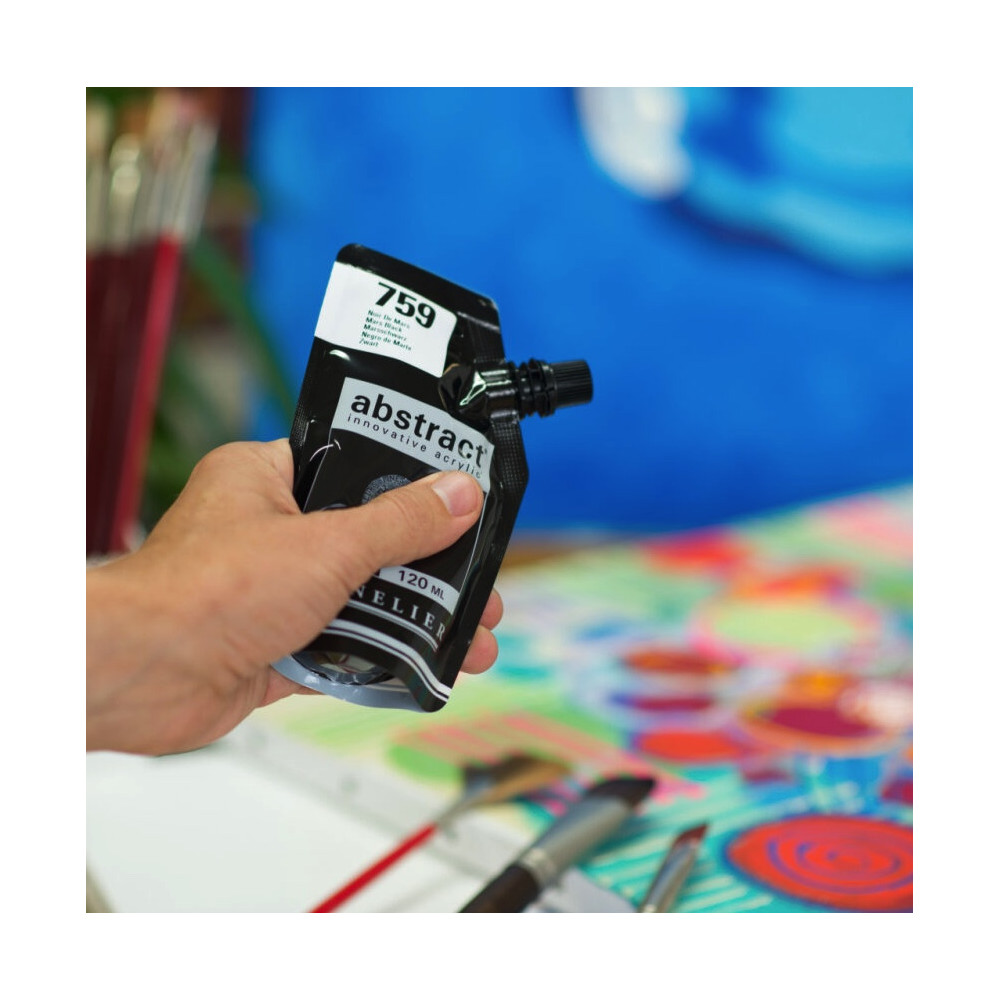 Abstract acrylic paint - Sennelier - 759, Mars Black, 120 ml