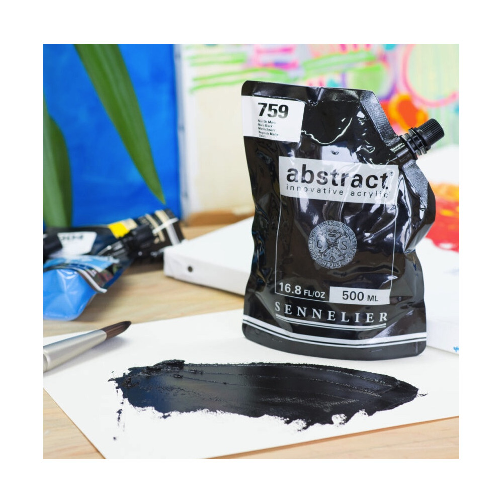 Farba akrylowa Abstract - Sennelier - 759, Mars Black, 500 ml