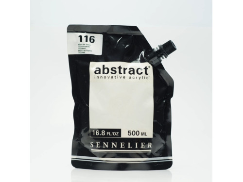 Farba akrylowa Abstract - Sennelier - 116, Titanium White, 500 ml