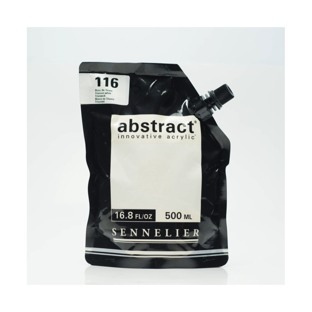 Farba akrylowa Abstract - Sennelier - 116, Titanium White, 500 ml
