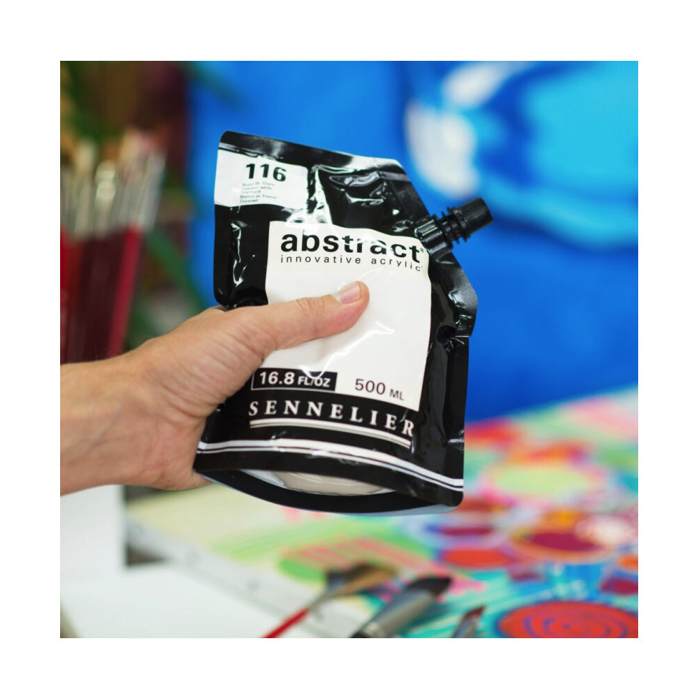 Abstract acrylic paint - Sennelier - 116, Titanium White, 500 ml